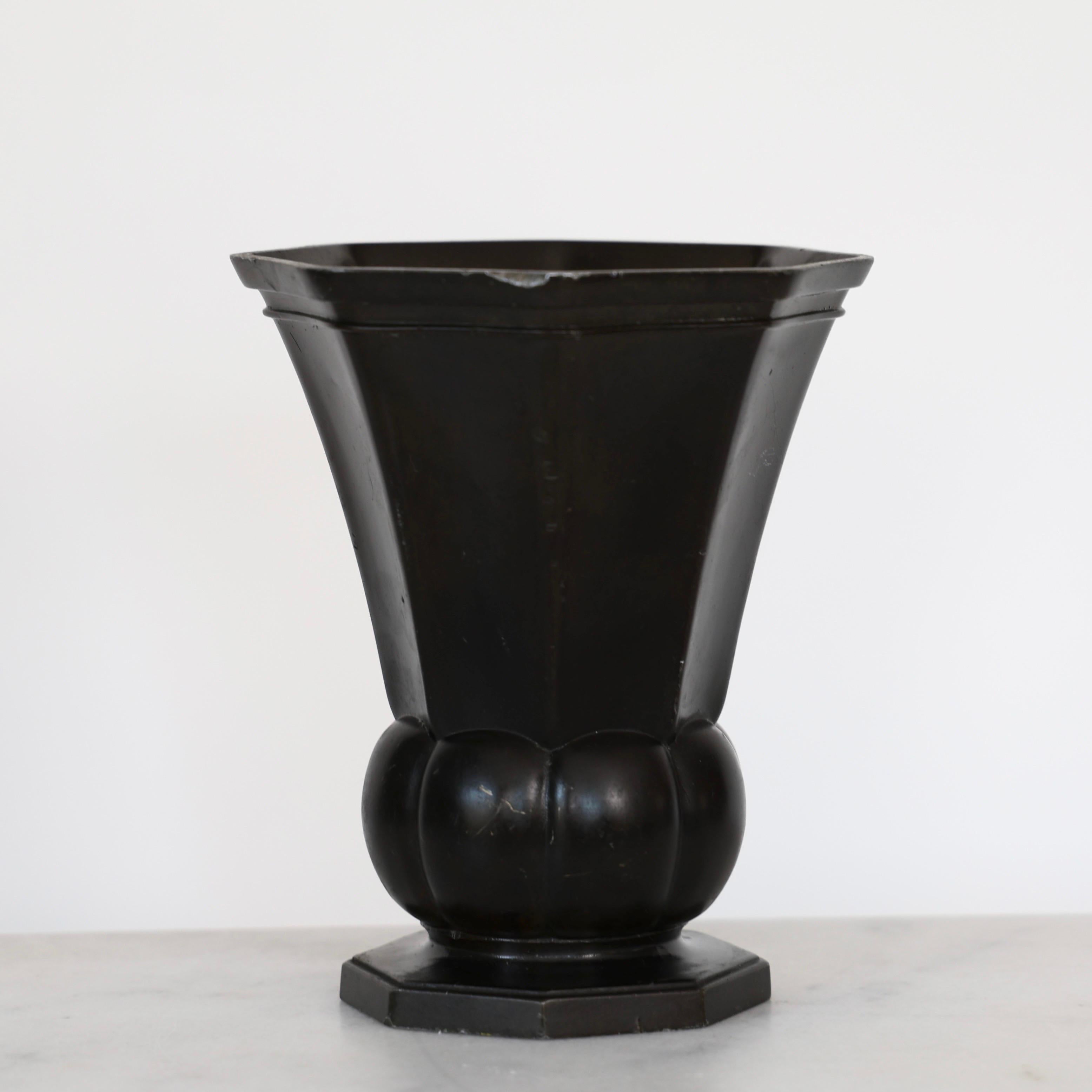 Mid-20th Century Substantial Diskometal Vase by Just Andersen, 1930s, Denmark For Sale