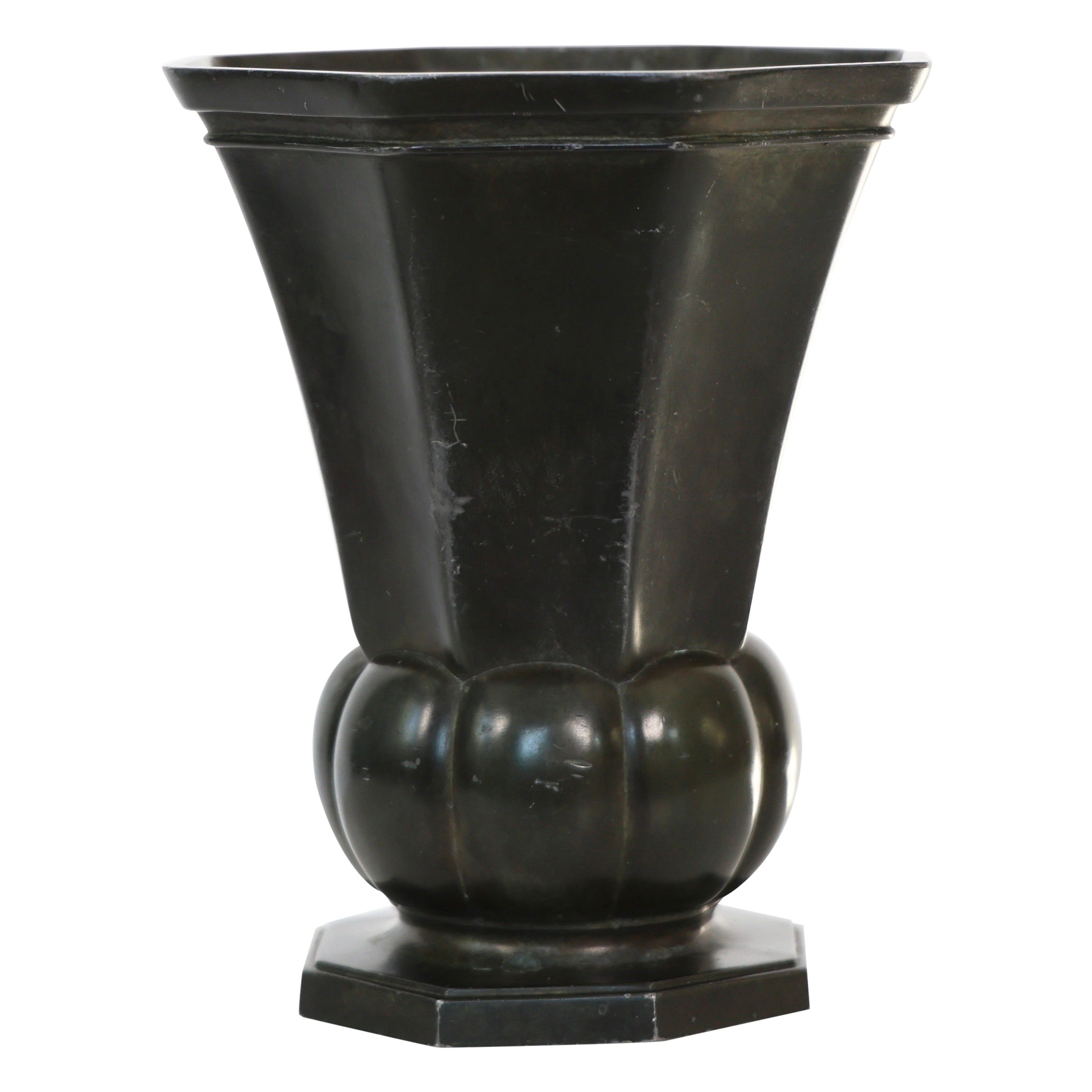 Vaso Diskometal di Just Andersen, anni '30, Danimarca in vendita