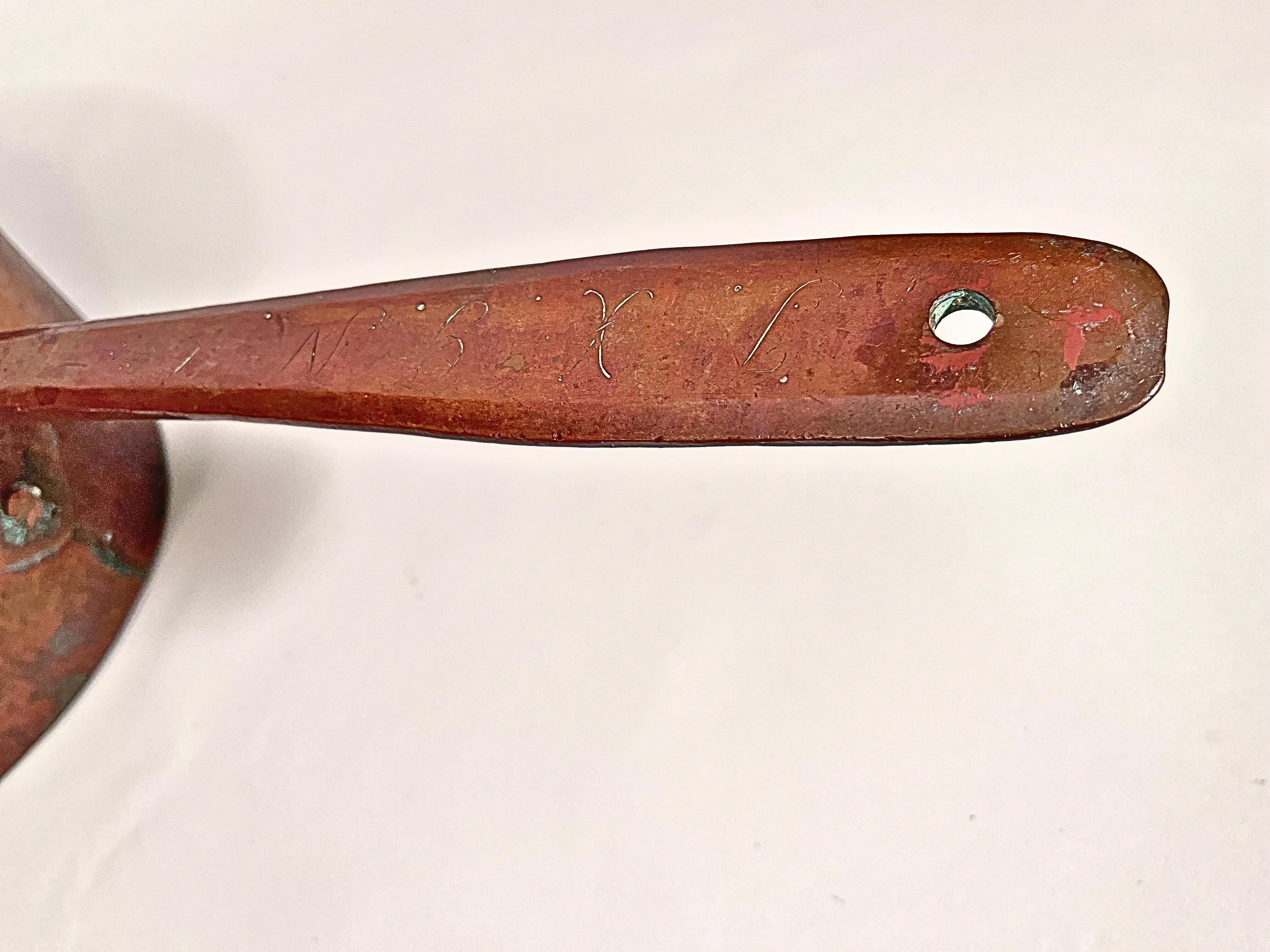 Substanzielle frühen 19. Jahrhundert Pennsylvania primitive große Kupfer Küche Topf im Angebot 6