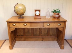 Substantial Edwardian Oak Console Table