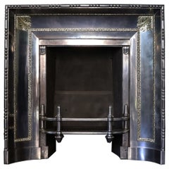 Substantial English Polished Steel Register Grate