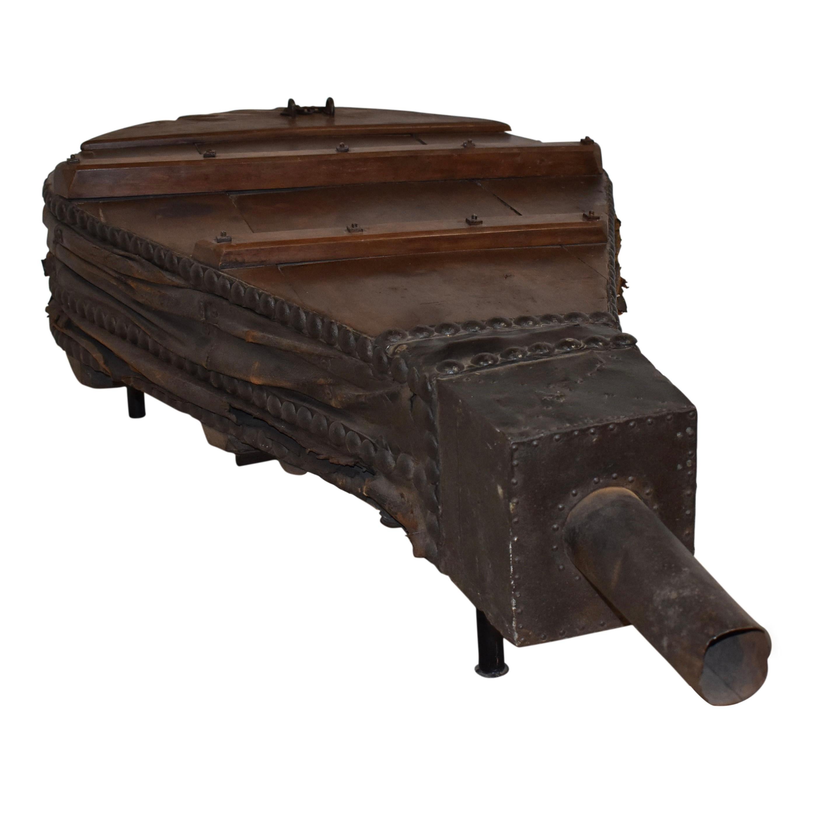 Belgian Substantial Factory Industrial Bellows Coffee Table For Sale