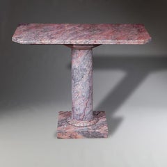 Substantial Fior di Pesco Apuano marble Console Table