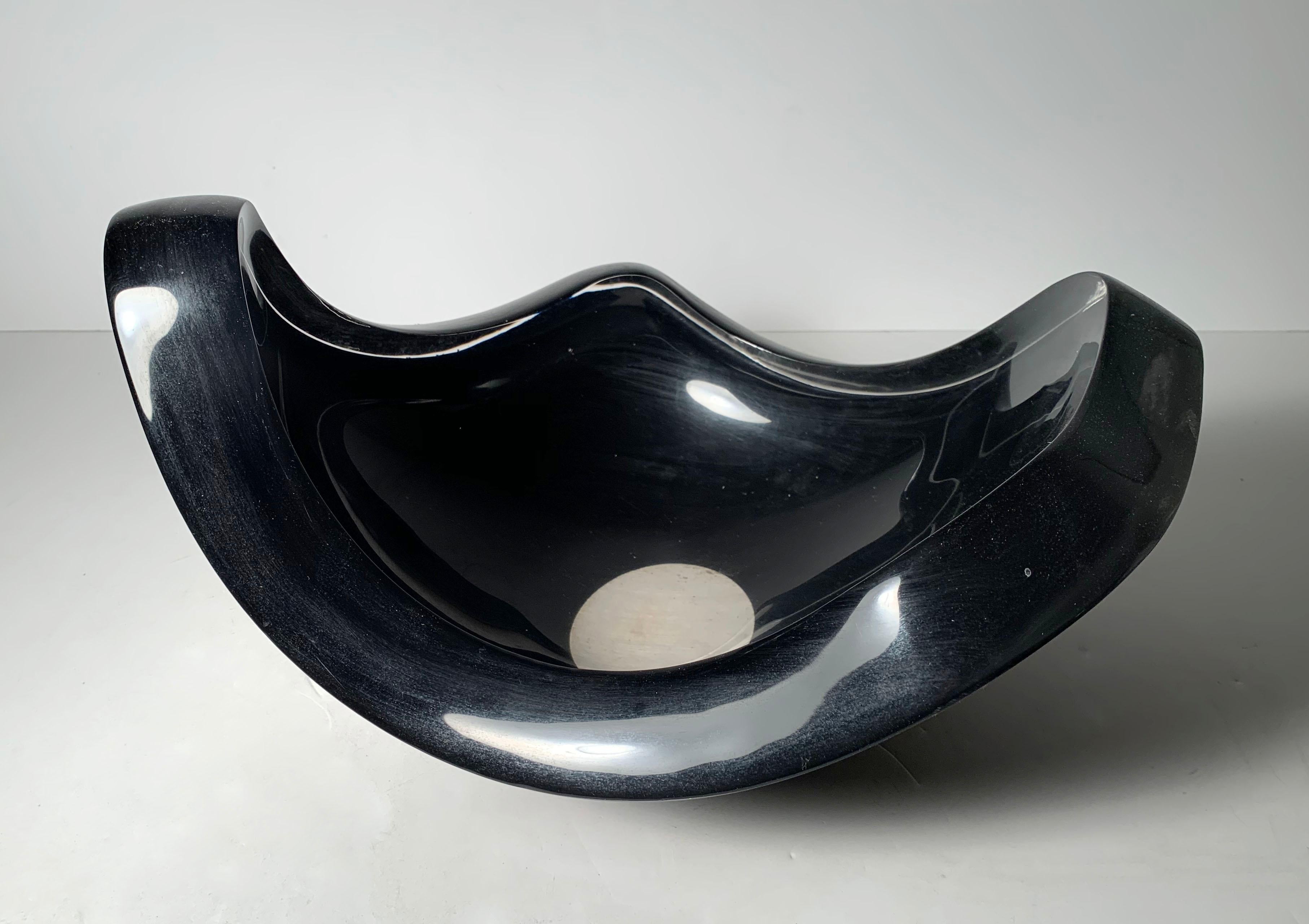 Mid-Century Modern Substantial Free Form Organic Lucite Bowl Attributed to Astrolite Herbert Ritts