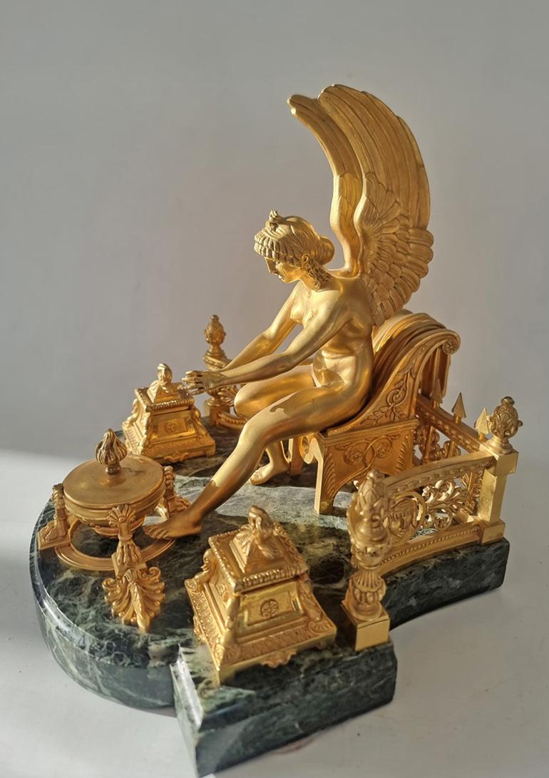 Français Encrier figuratif Empire français de grande taille en vente