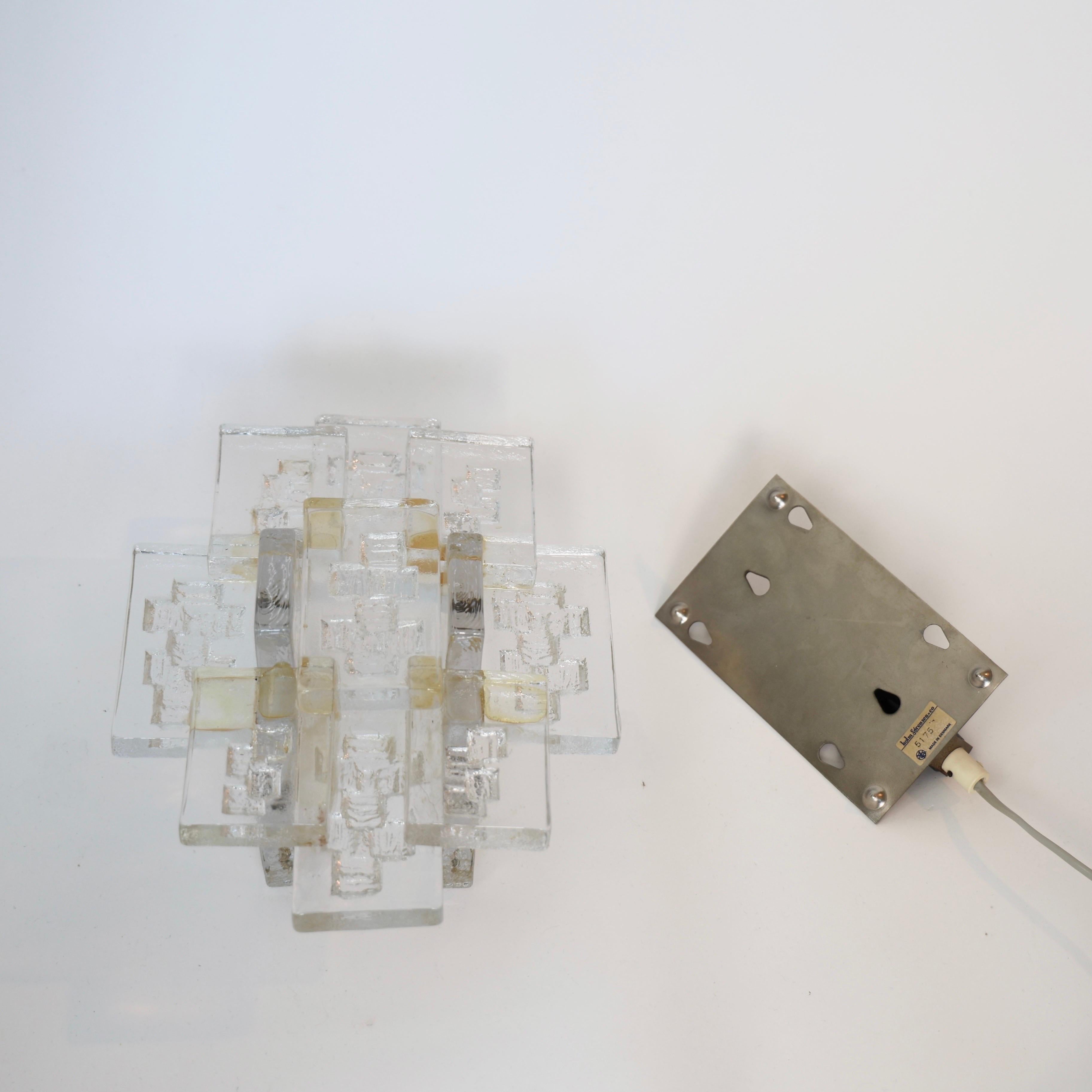 Substantial Glass Sconce by Holm Sørensen, 1960s, Denmark im Angebot 6