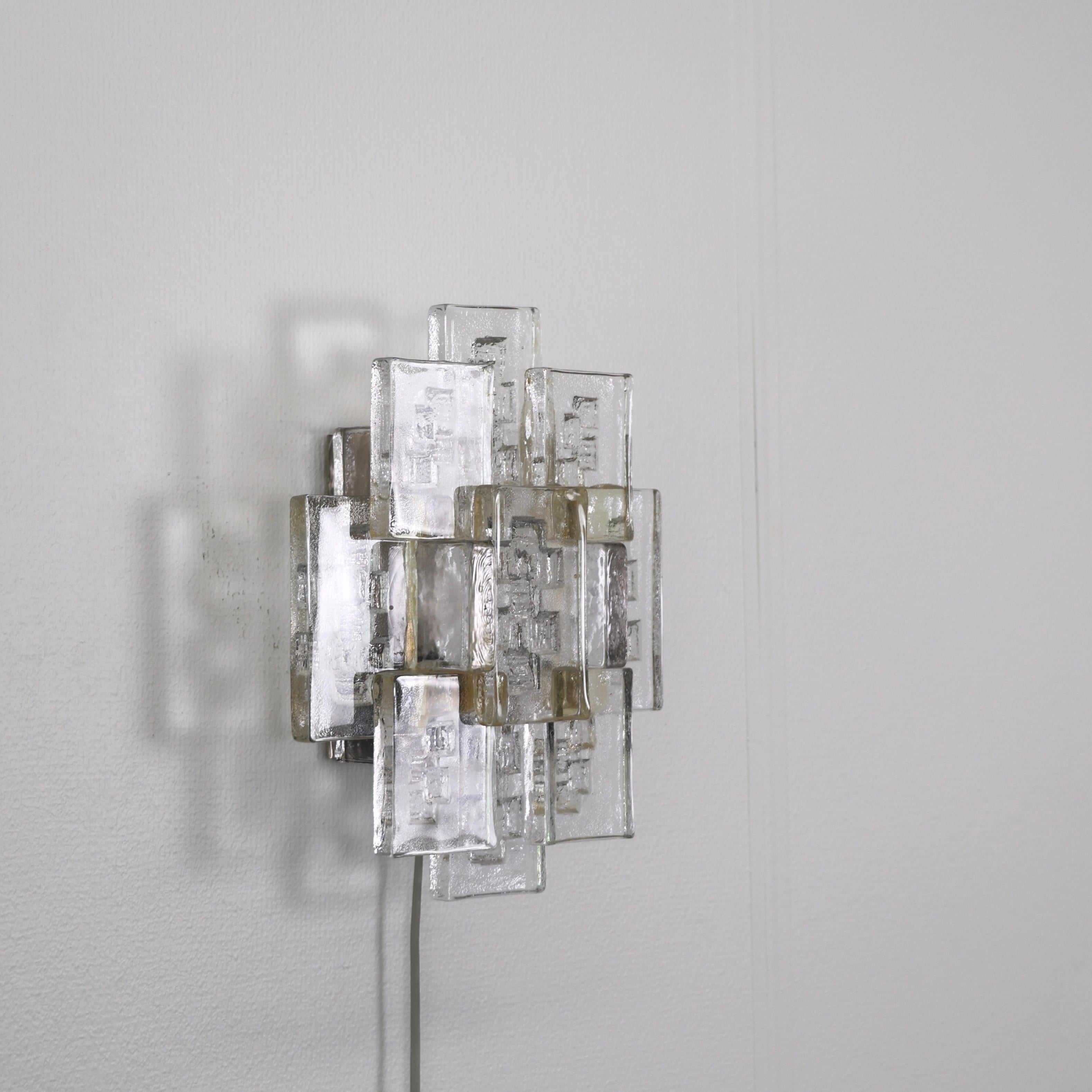 Substantial Glass Sconce by Holm Sørensen, 1960s, Denmark im Angebot 1