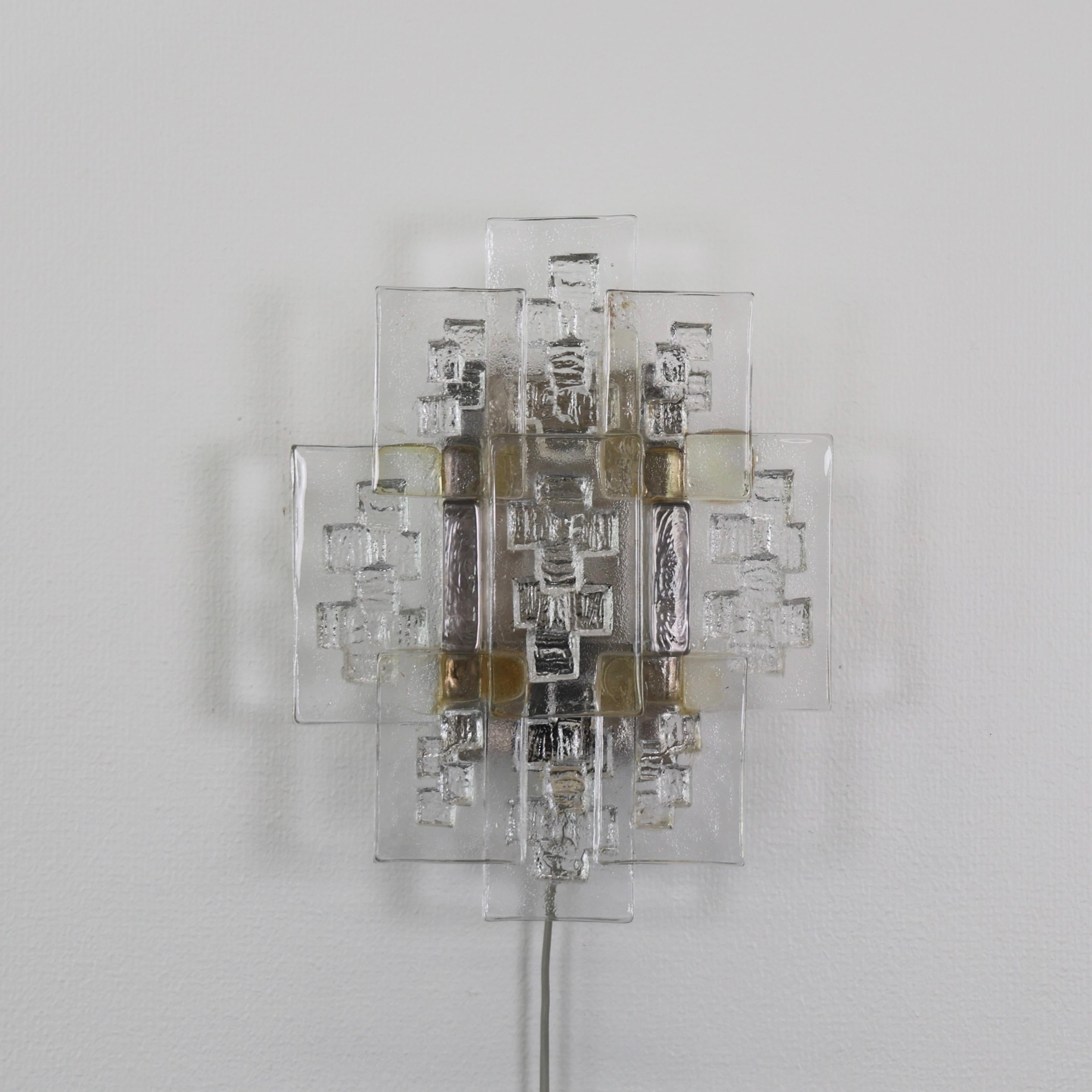 Substantial Glass Sconce by Holm Sørensen, 1960s, Denmark im Angebot 2