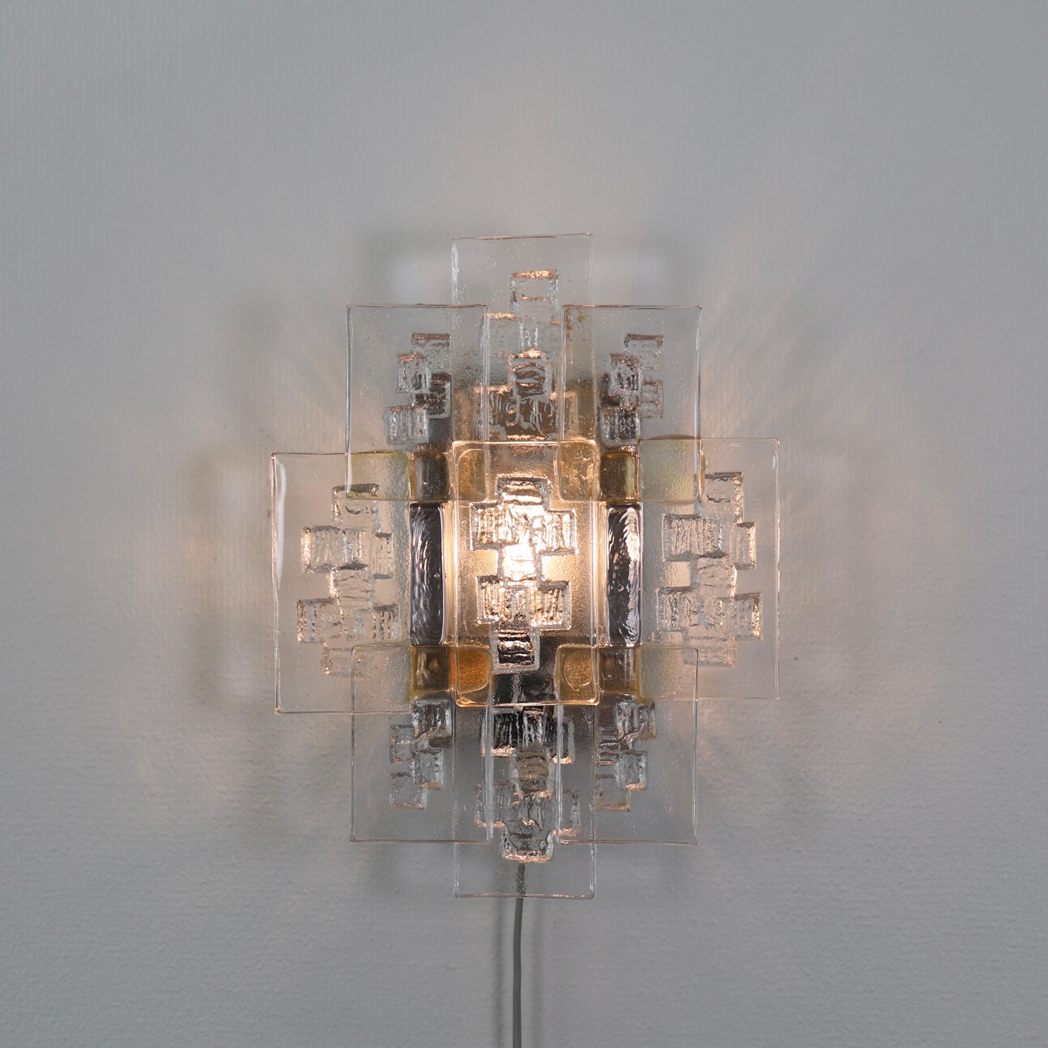 Substantial Glass Sconce by Holm Sørensen, 1960s, Denmark im Angebot 3