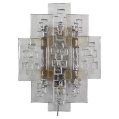 Substantial Glass Sconce by Holm Sørensen, 1960s, Denmark