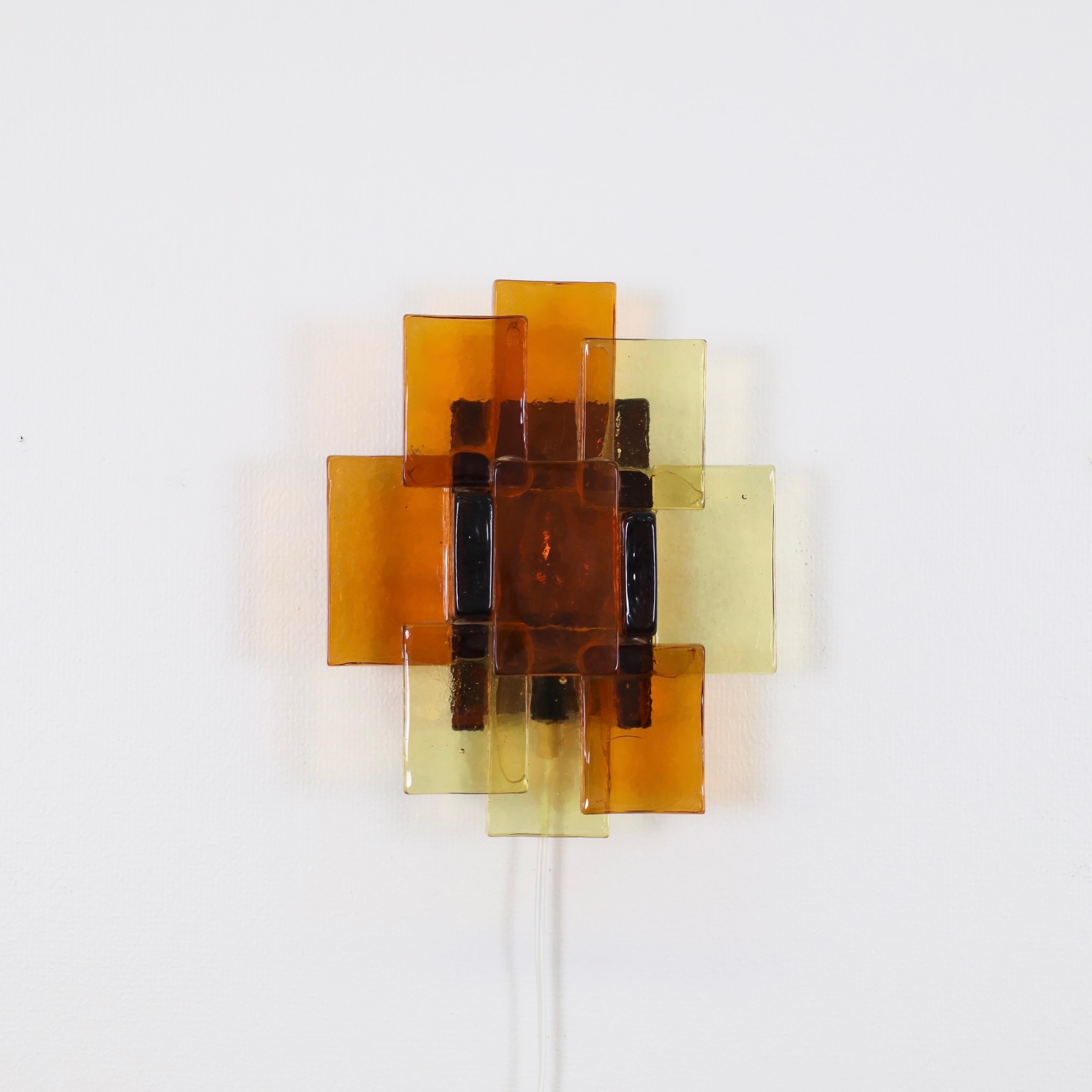 Substantial Glass Sconces by Svend Agge Holm Sørensen, 1960s, Denmark For Sale 5