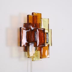 Substantial Glass Sconces by Svend Agge Holm Sørensen, 1960s, Denmark