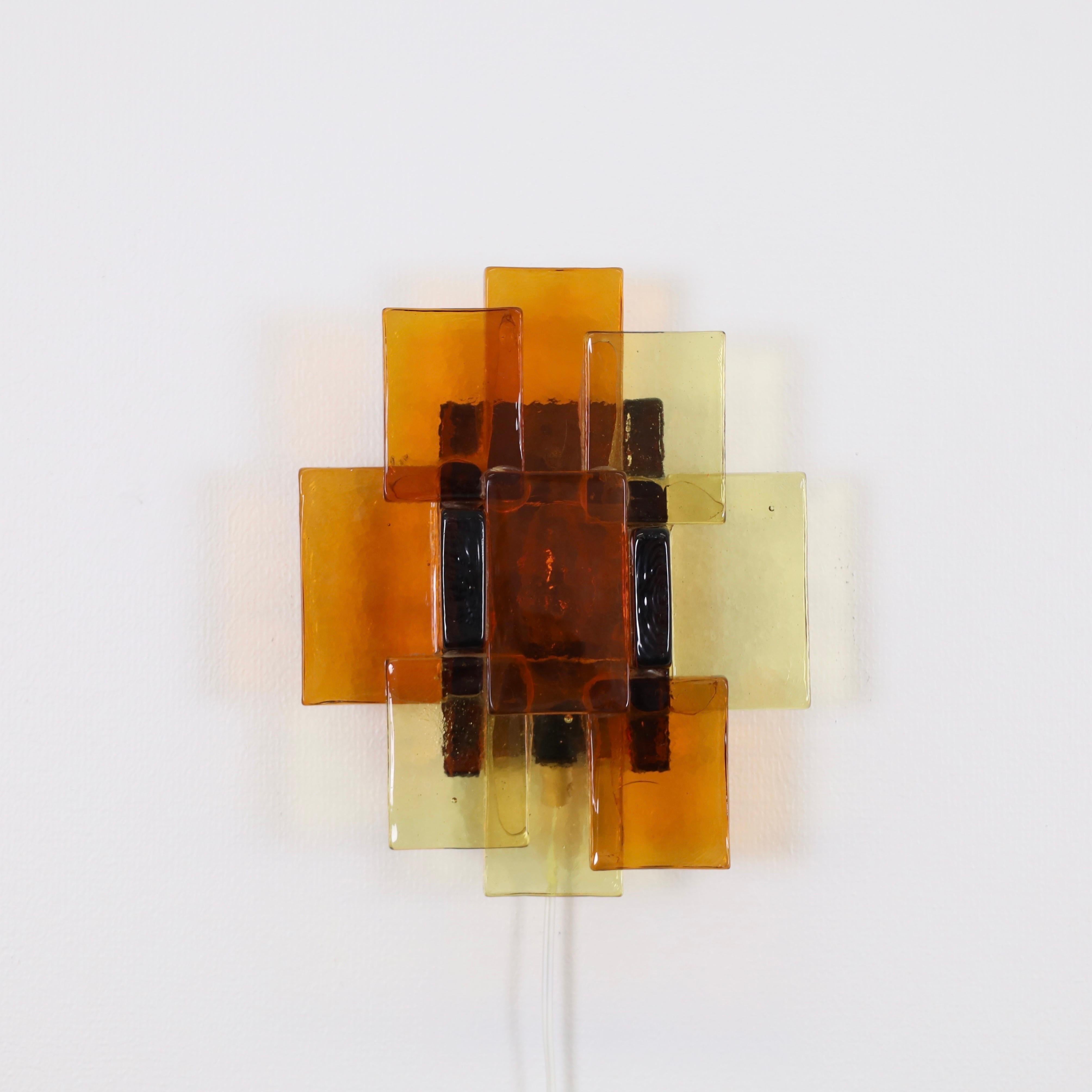 Substantial Glass Sconces by Svend Agge Holm Sørensen, 1960s, Denmark For Sale 1