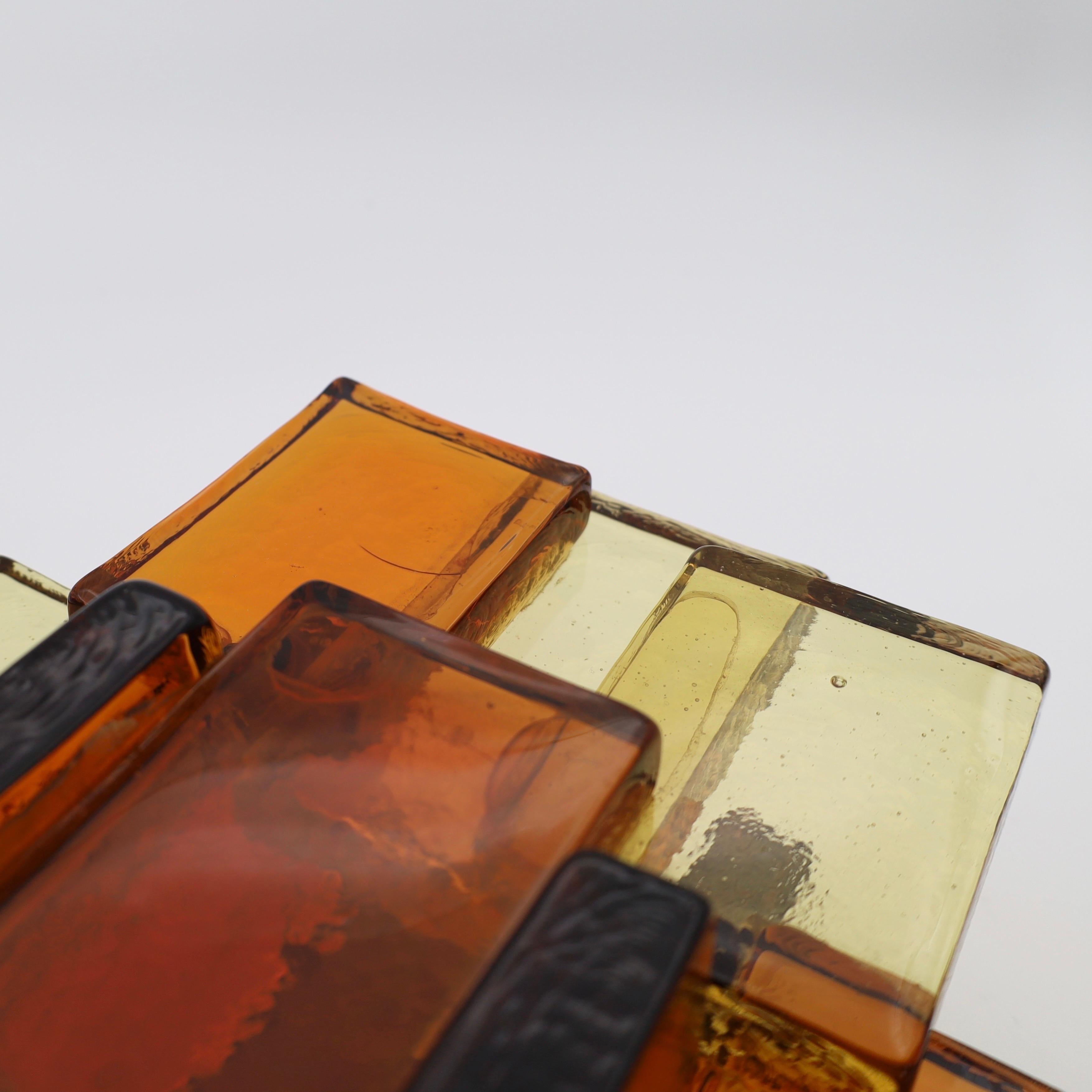 Substantial Glass Sconces by Svend Agge Holm Sørensen, 1960s, Denmark For Sale 4
