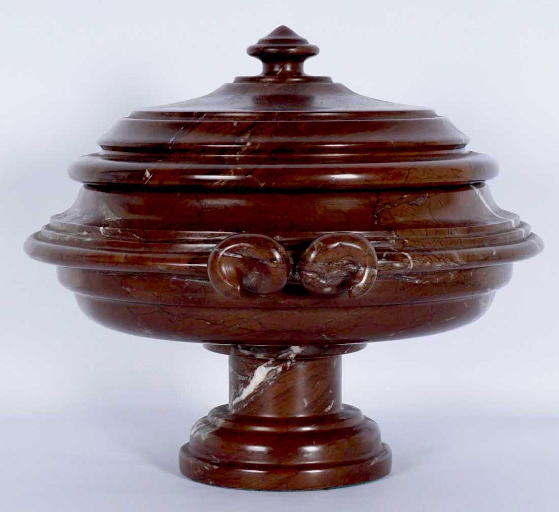 Substantial Grand Tour Carved Marble Covered Urn In Good Condition In West Palm Beach, FL