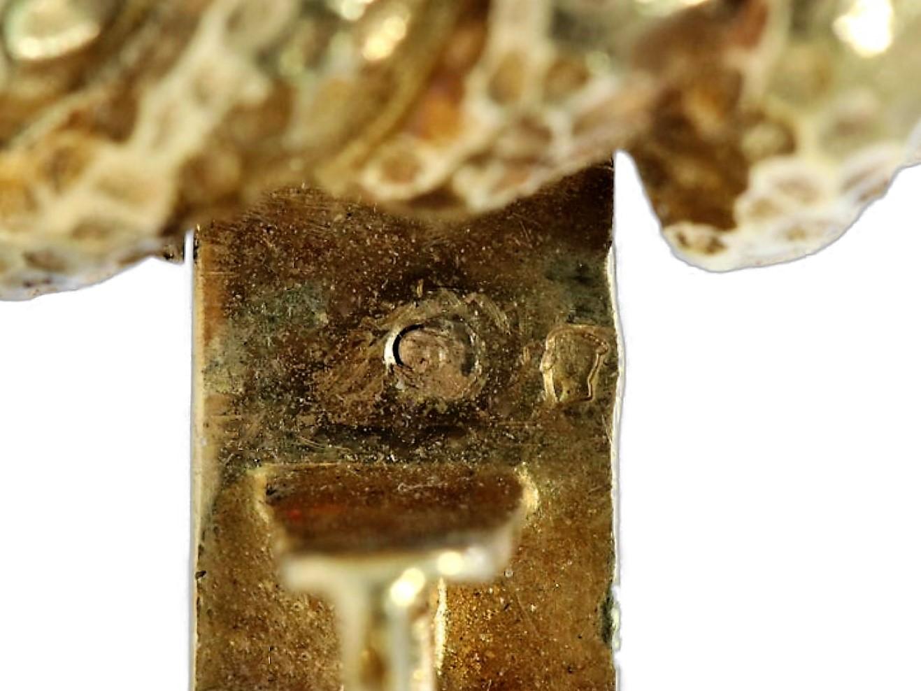 Bemerkenswertes gehämmertes Gelbgoldarmband von Wander, Frankreich 3