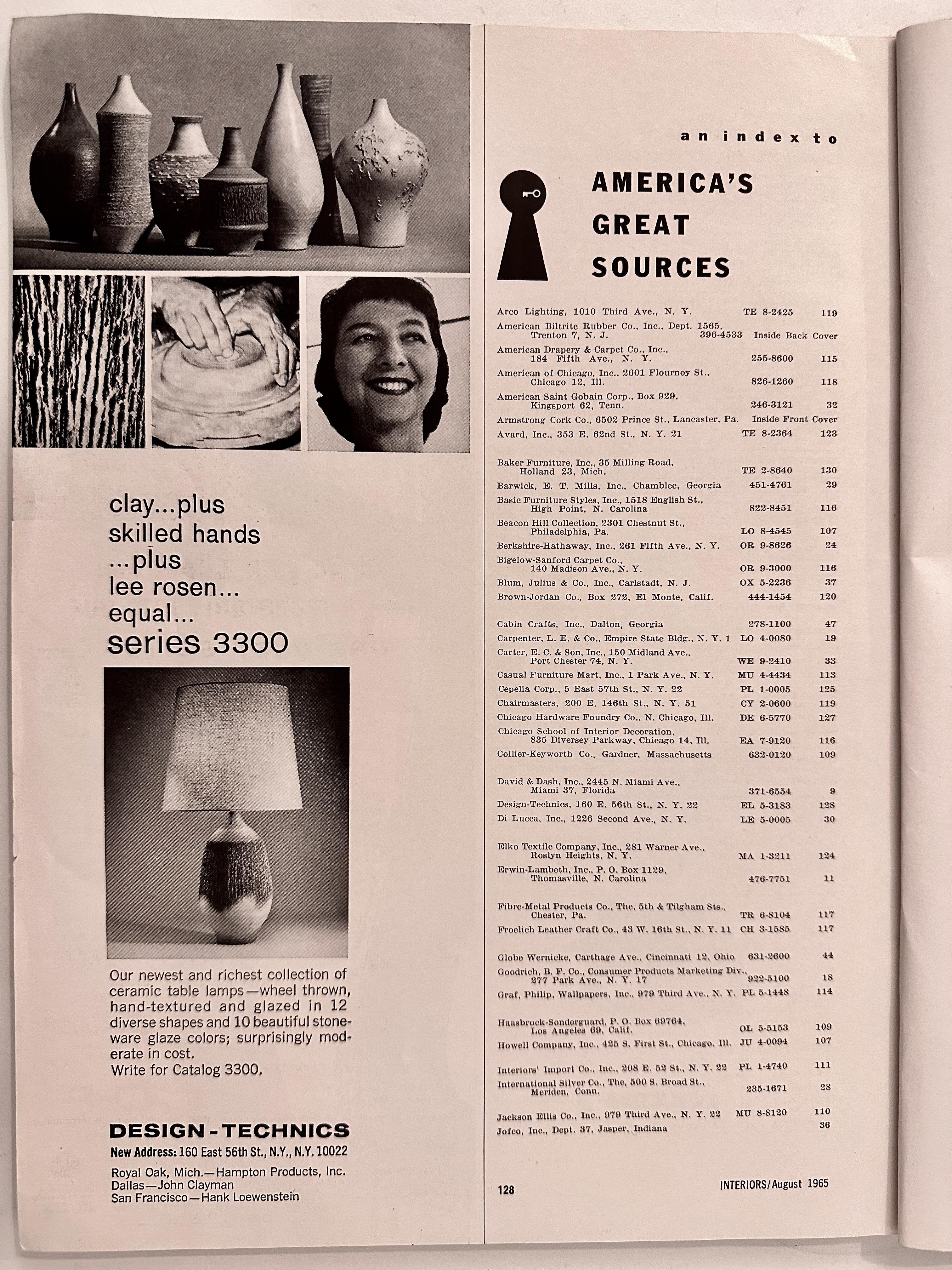 Substantielle lampe en céramique jaune Lee Rosen pour Design Technics Série 3300, années 1960 en vente 2