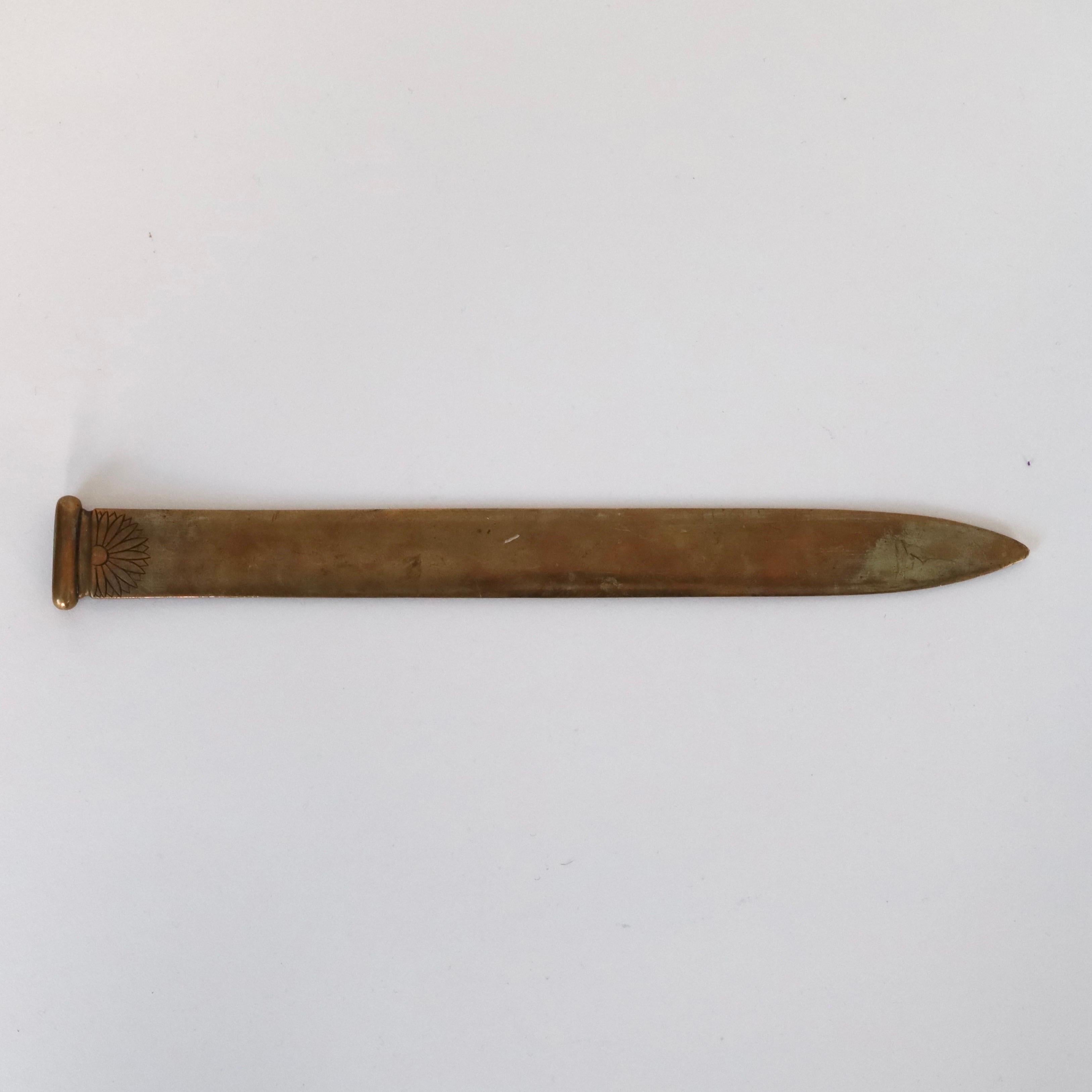 Bemerkenswerter Brieföffner von Just Andersen, 1920er Jahre, Dänemark im Zustand „Gut“ im Angebot in Værløse, DK