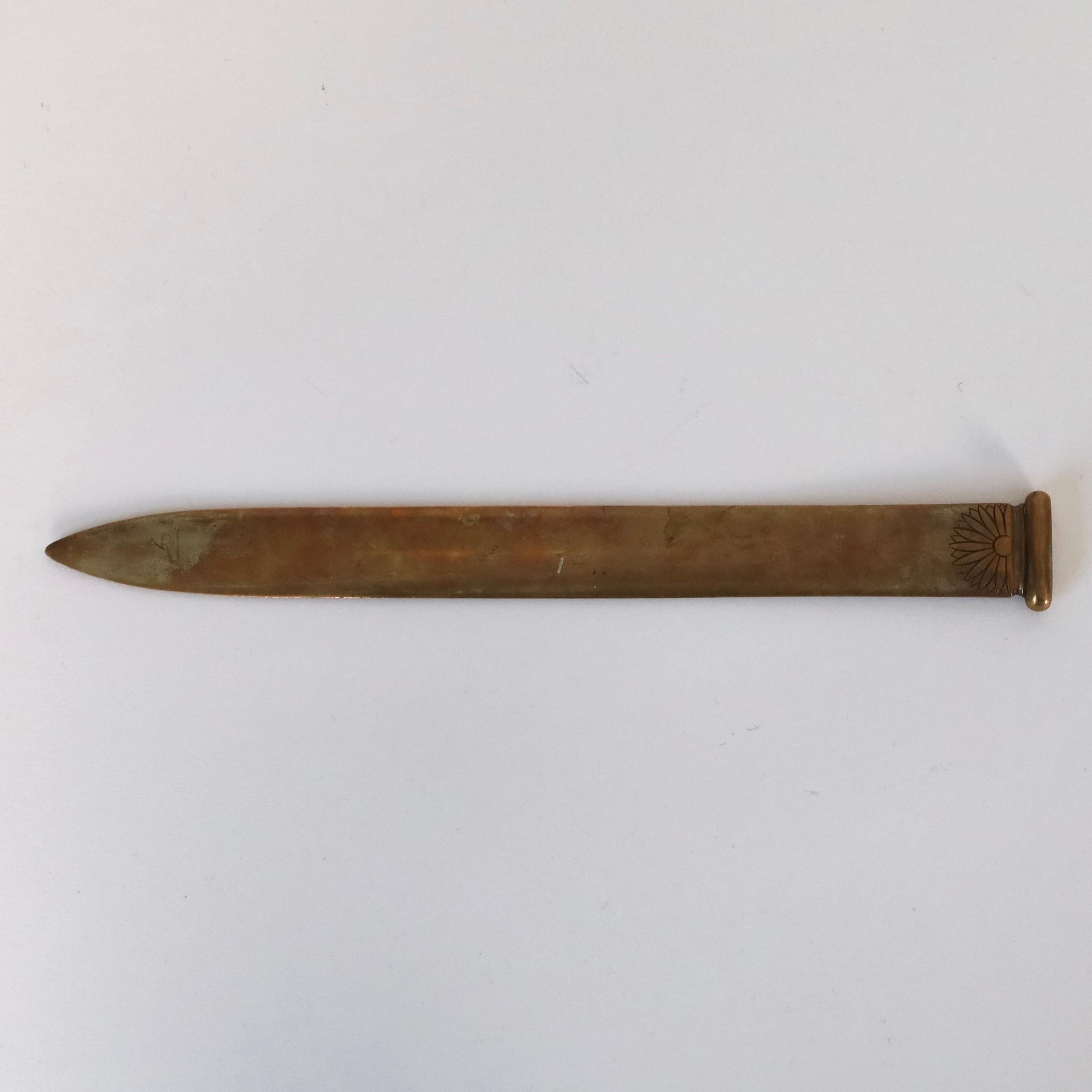 Bemerkenswerter Brieföffner von Just Andersen, 1920er Jahre, Dänemark (Frühes 20. Jahrhundert) im Angebot