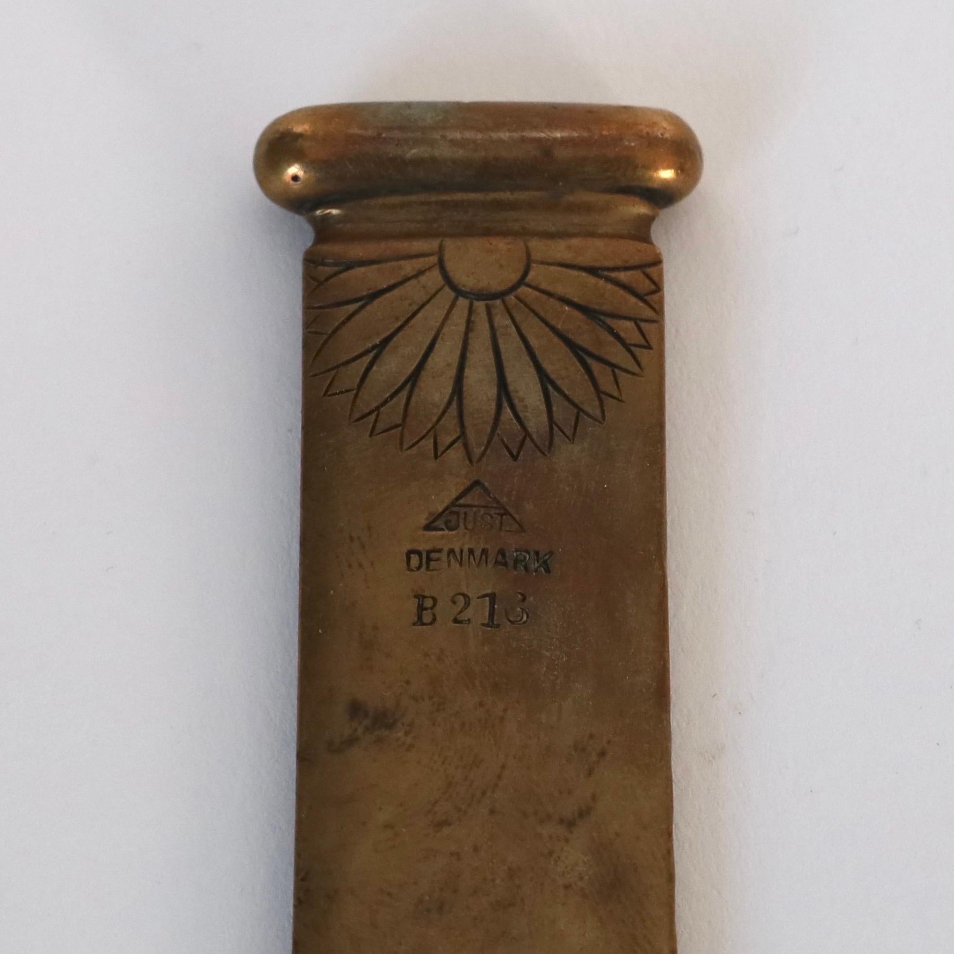 Bemerkenswerter Brieföffner von Just Andersen, 1920er Jahre, Dänemark (Bronze) im Angebot