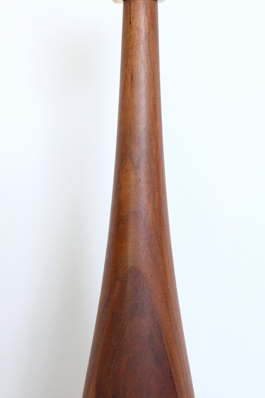 Substantial Mel Smilow Attributed Staved Solid Walnut Table Lamp, circa 1960 For Sale 6