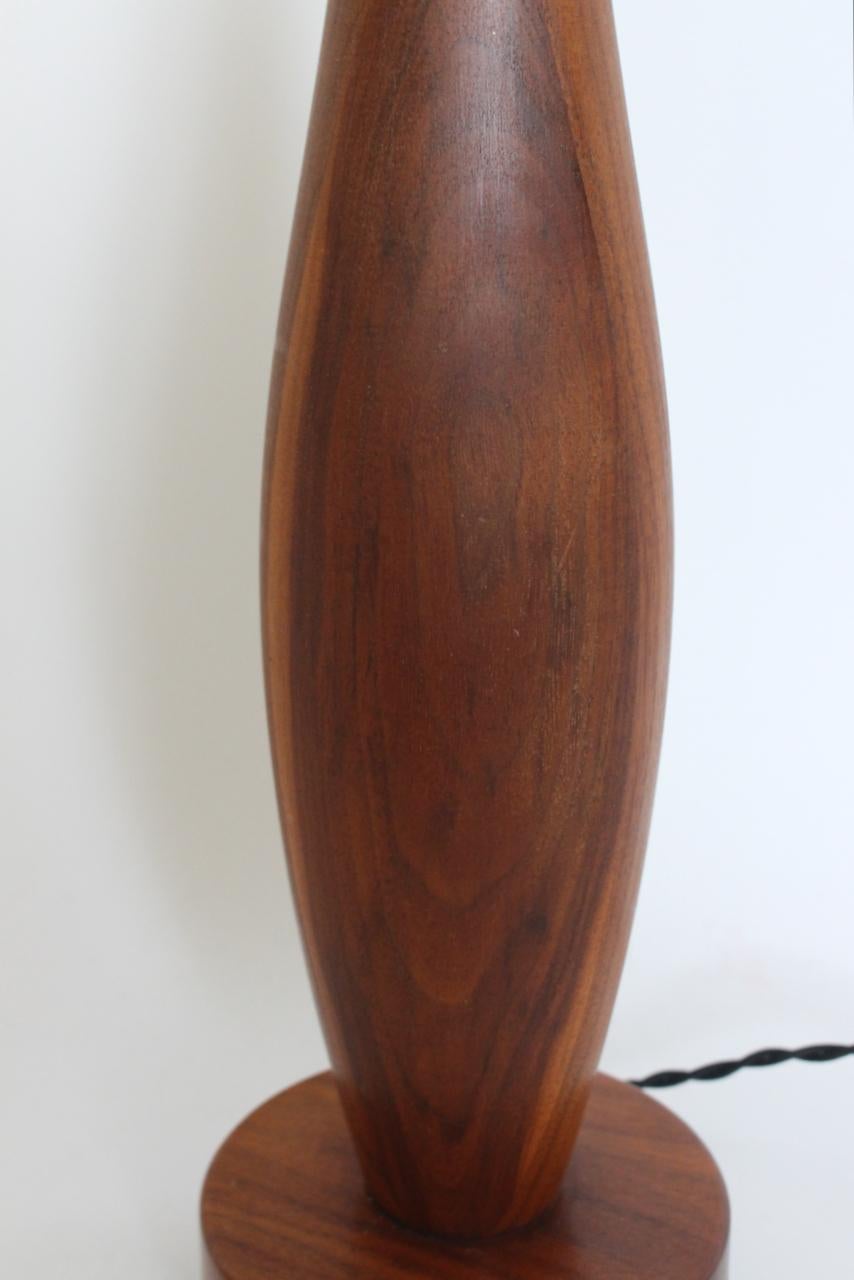 Substantial Mel Smilow Attributed Staved Solid Walnut Table Lamp, circa 1960 For Sale 8