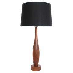 Substantial Mel Smilow Attributed Staved Solid Walnut Table Lamp, circa 1960