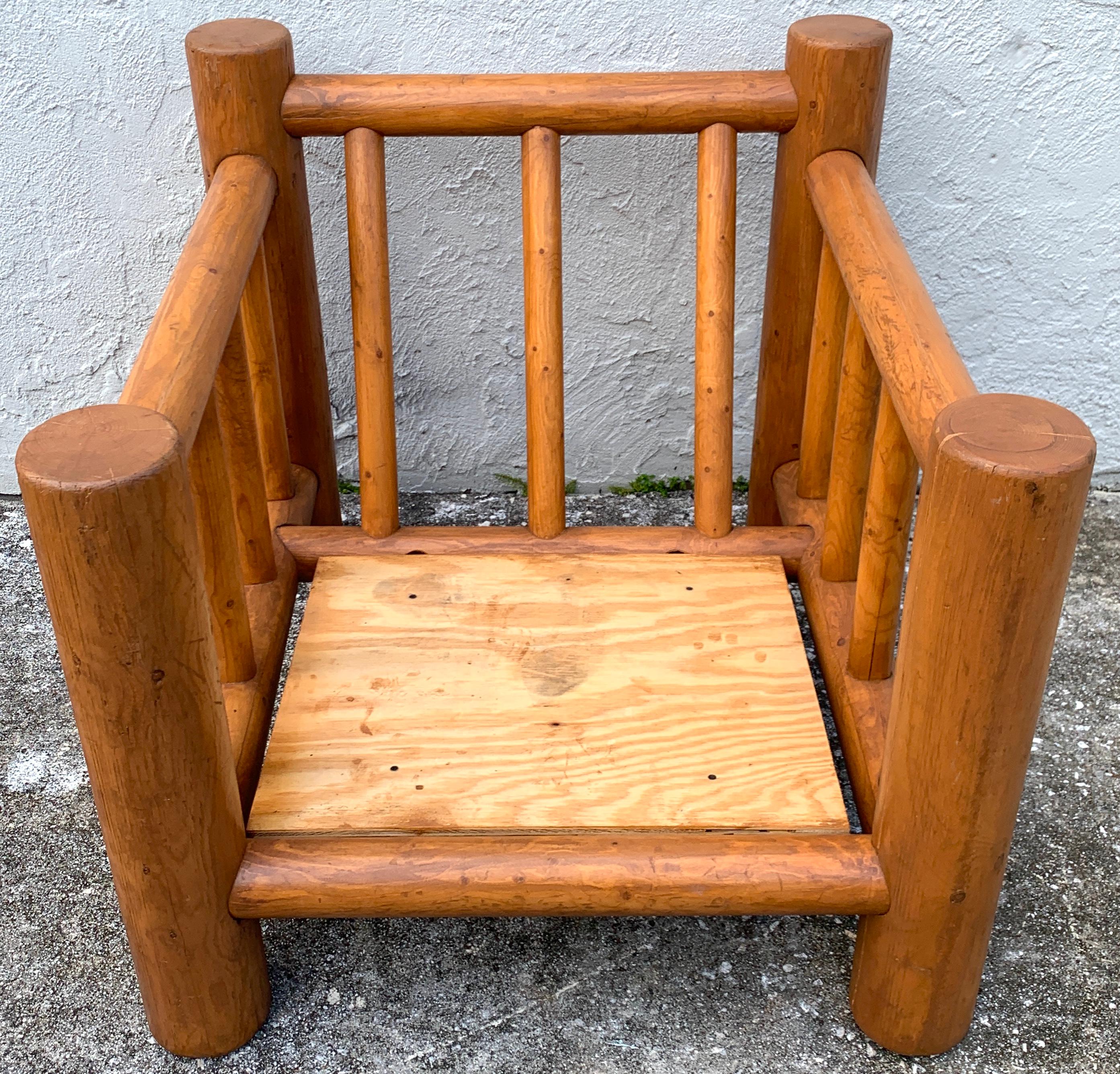 Substanzieller Dowel Lounge Chair und Ottoman aus der Jahrhundertmitte im Angebot 5