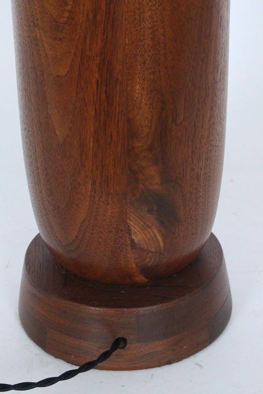 Substantial New Hope School Solid Walnut Table Lamp, circa 1960 For Sale 9