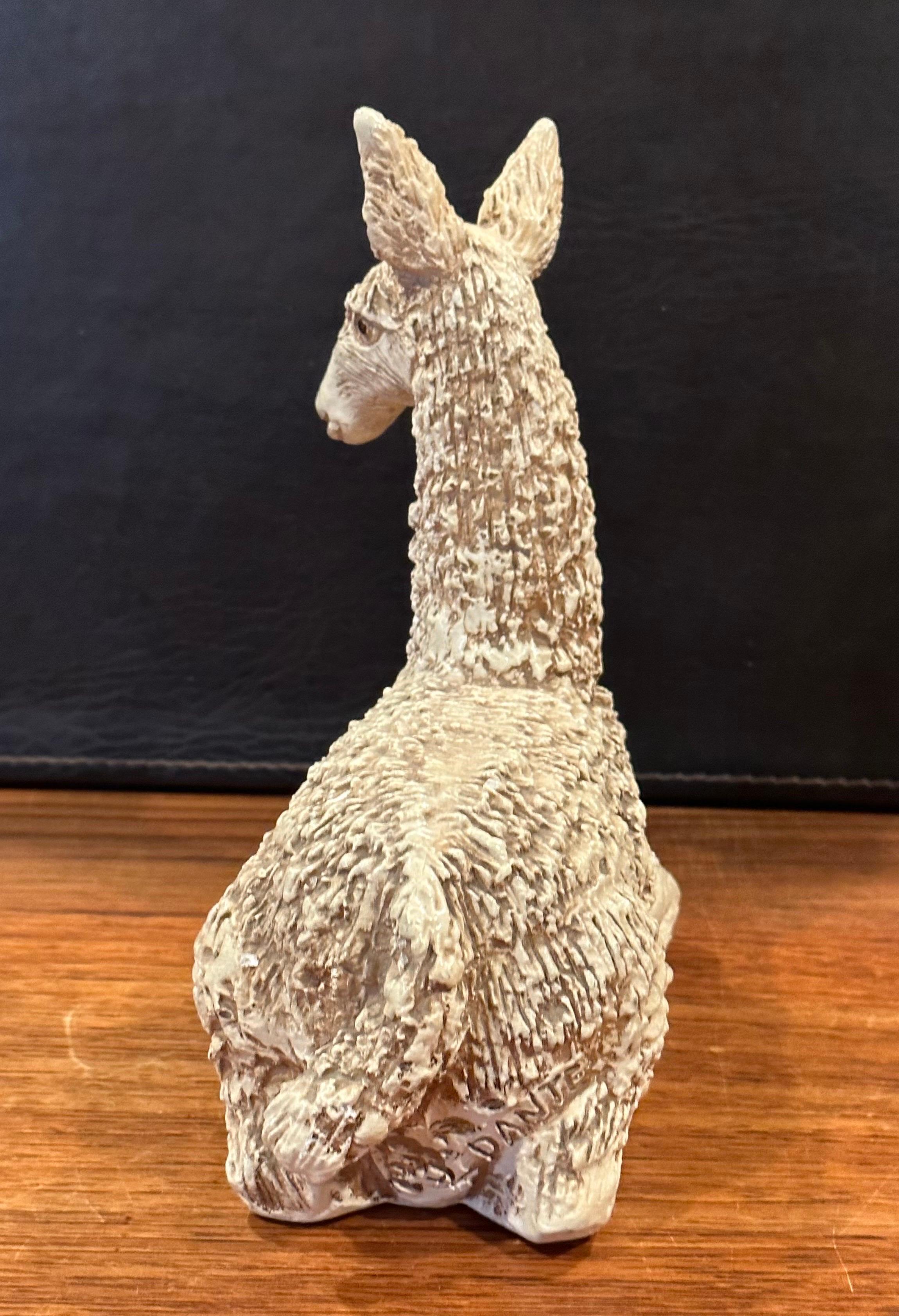 Plaster Substantial Pair of Mid-Century Llamas by Jaru For Sale
