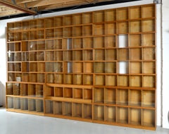 Substanzielle Nachkriegszeit Unix Sectional Modular Eiche Bibliothek Bücherregal Shop Fitting