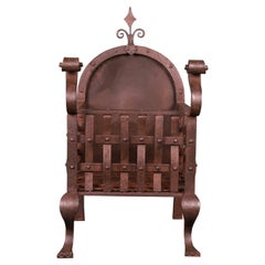 Substantial Scottish Arts & Crafts Fireplace Fire Basket