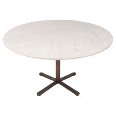 Substantial Solid Bronze and Marble Dining Table by Nicos Zographos
