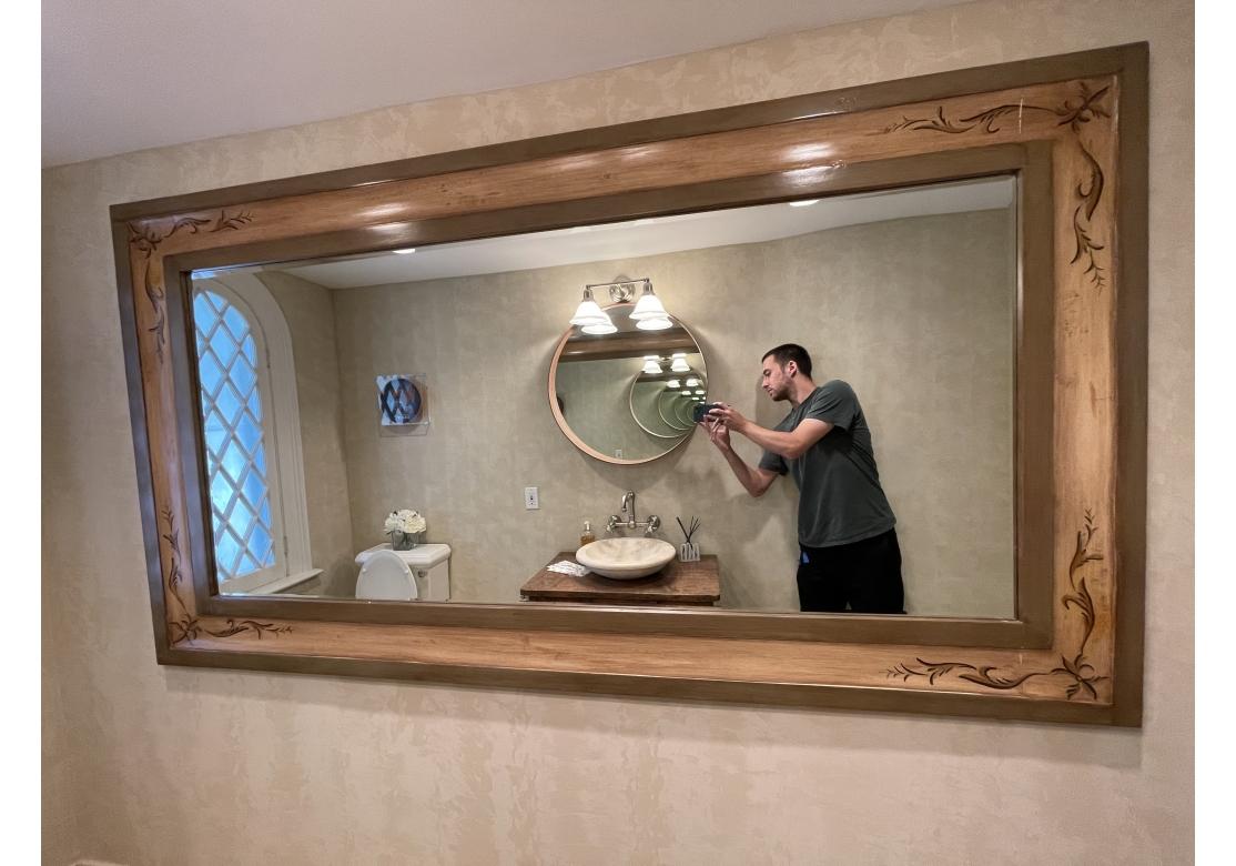 grand miroir cadre bois