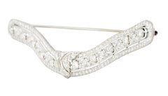 Substantial T.B. & Starr Inc. Edwardian Diamond 14 Karat Gold Antique Bar Brooch