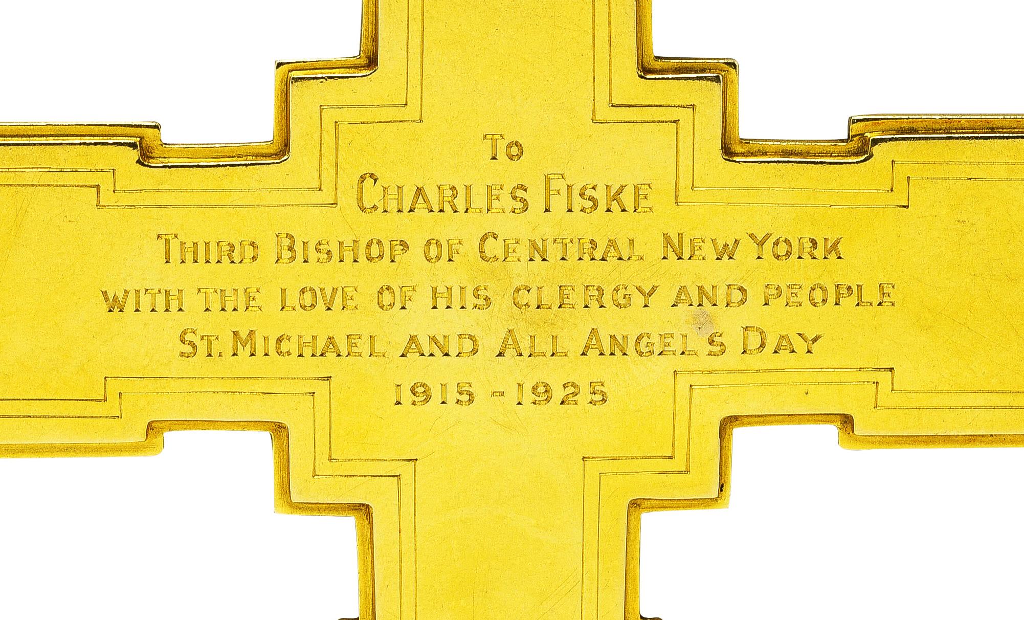 Women's or Men's Substantial Tiffany & Co. 18 Karat Yellow Gold Evangelist Bishop's Antique Cross