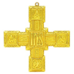 Substantial Tiffany & Co. 18 Karat Yellow Gold Evangelist Bishop's Antique Cross