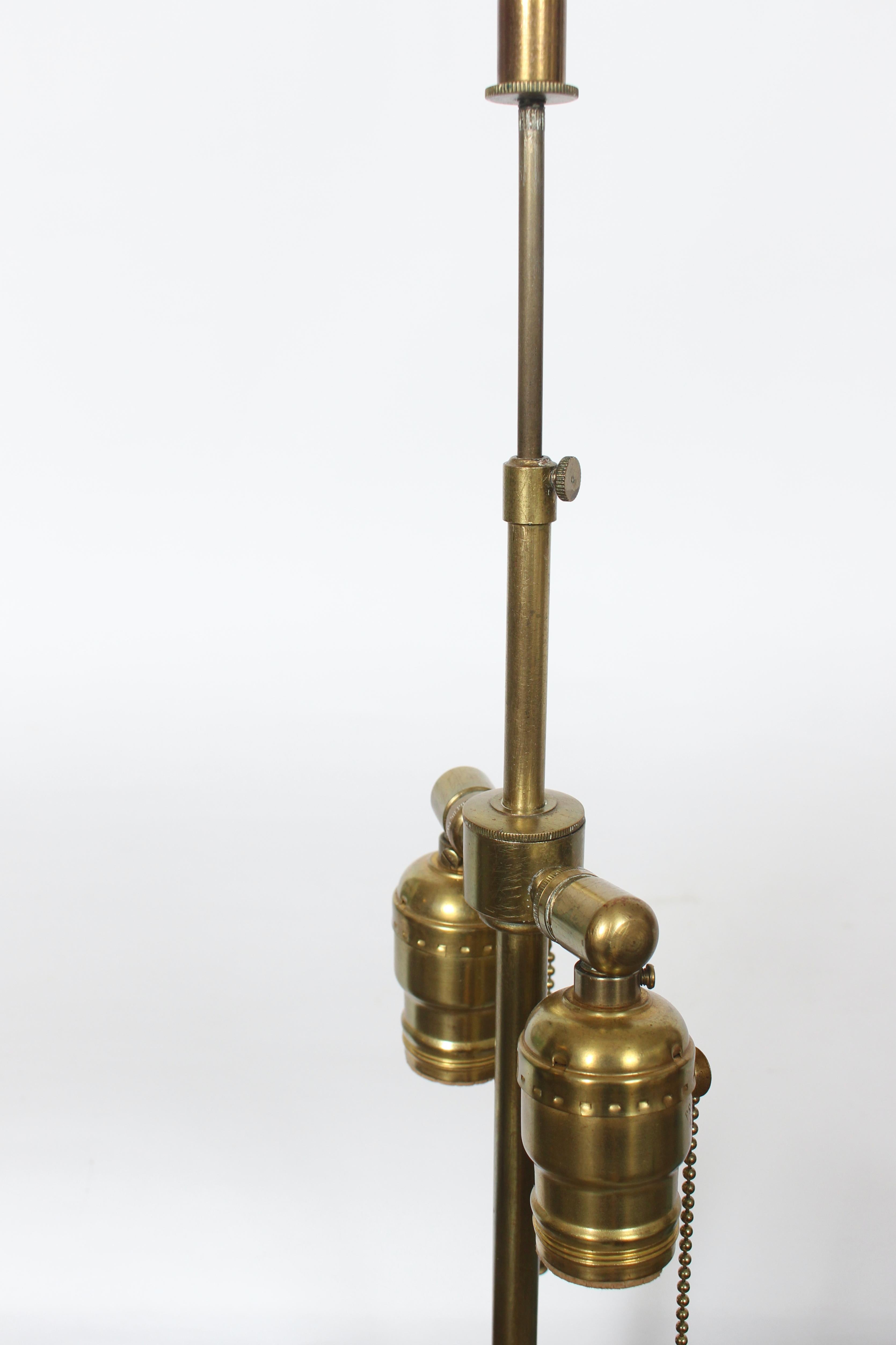 Substantial Tommi Parzinger Style Brass Open Box Form Table Lamp, 1950s For Sale 9