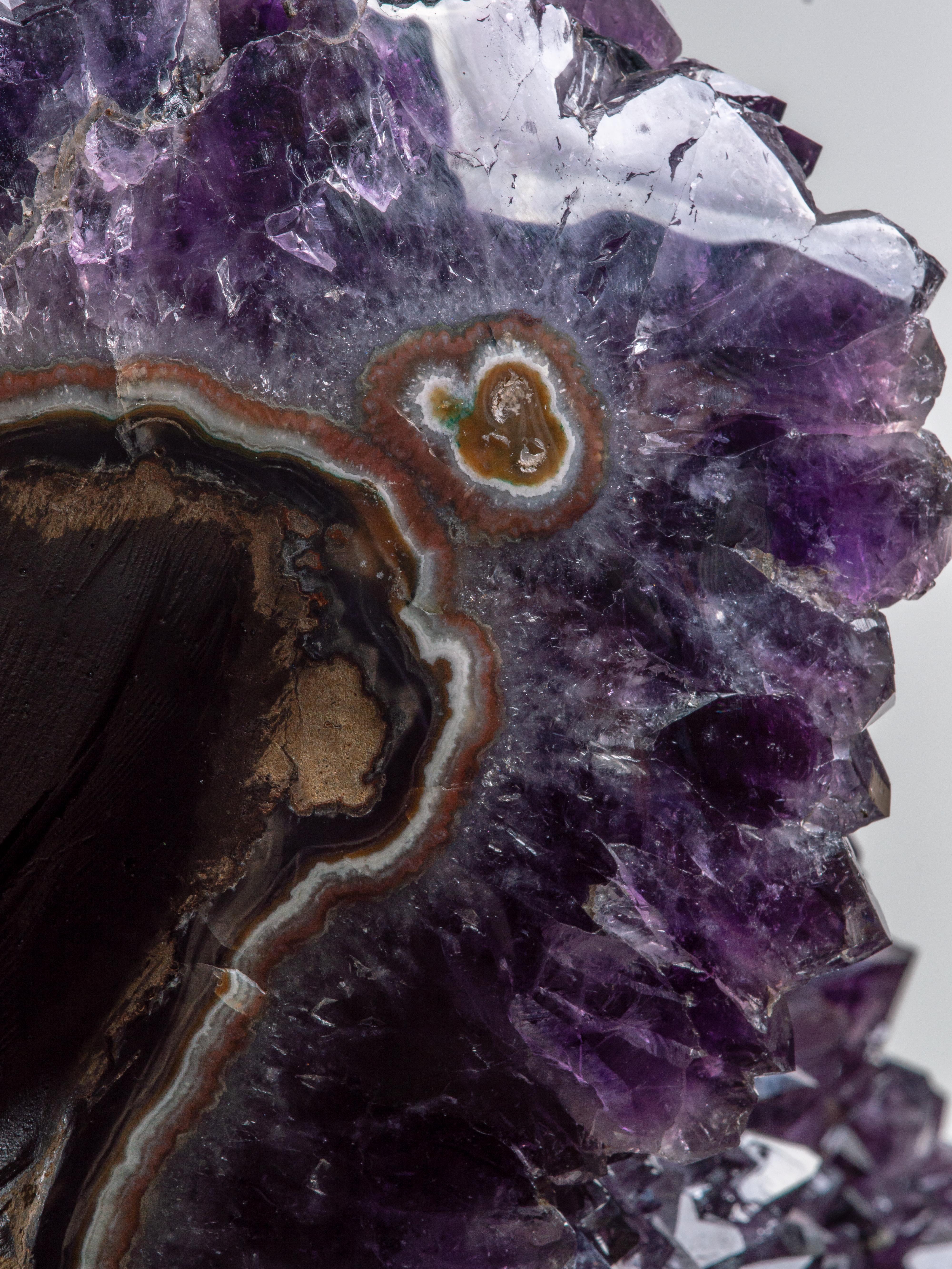 Substantial V-Shaped Amethyst Formation with Calcites 6
