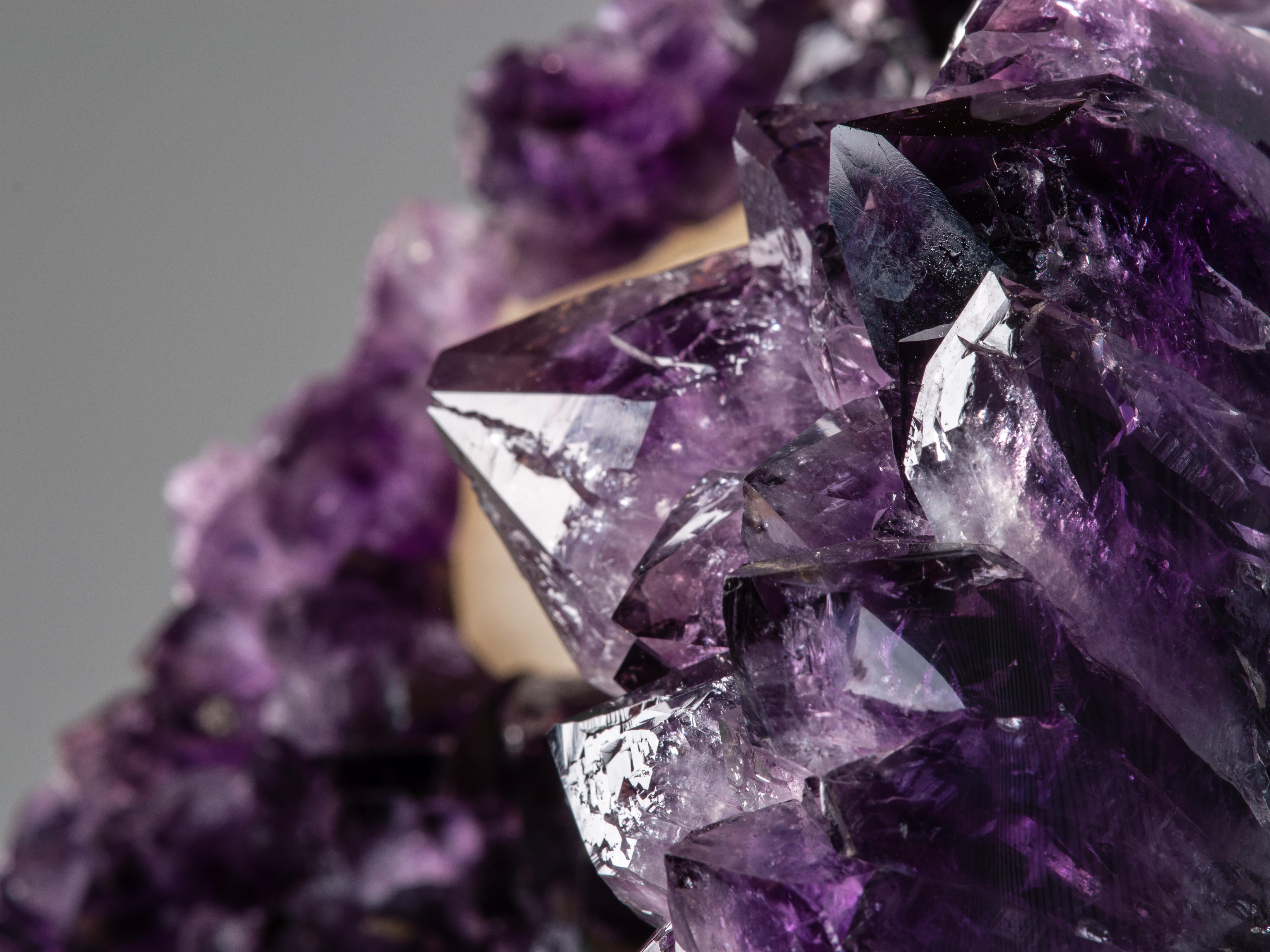Substantial V-Shaped Amethyst Formation with Calcites 7