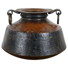 Substantial Vintage Hammered Copper Pot, 20th Century