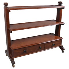 Bemerkenswertes Mahagoni-Buffet- oder Bücherwagen aus der Zeit William IV., um 1840