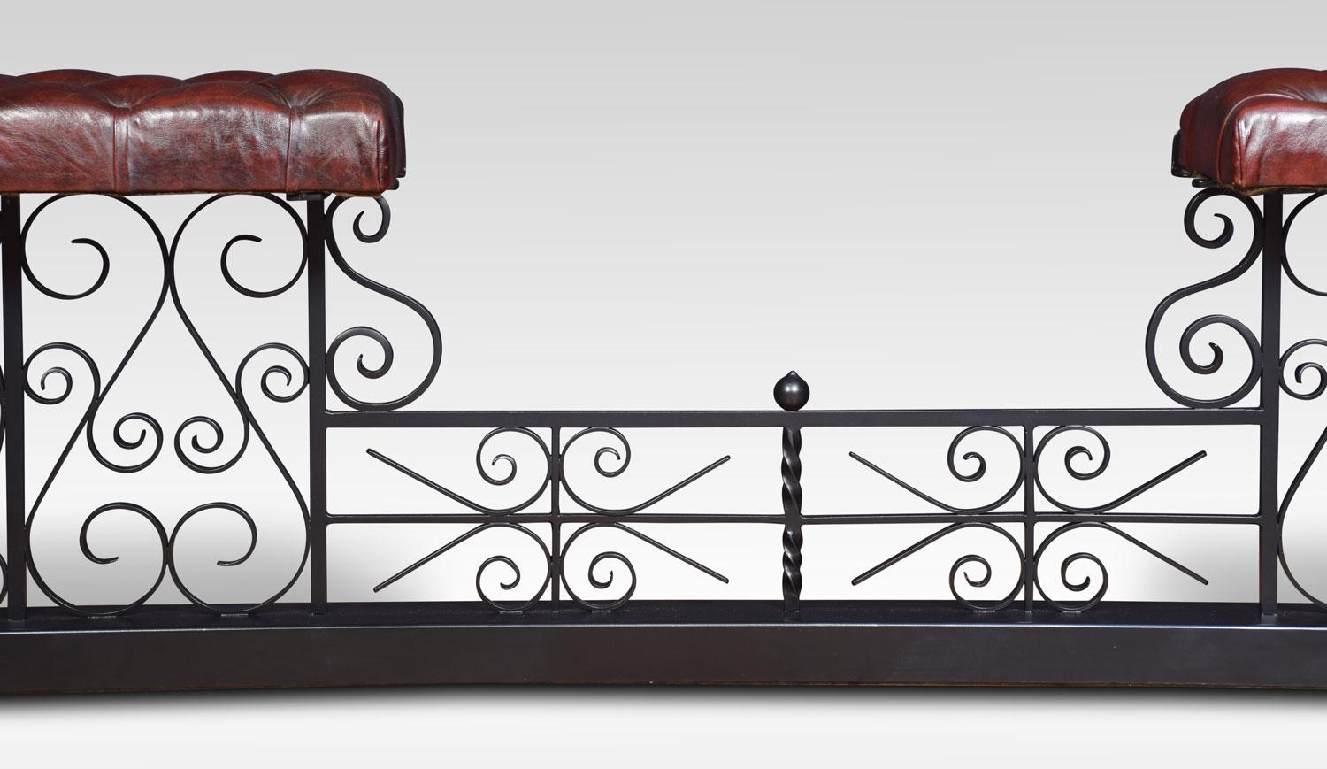 Substantial wrought iron club fender 2