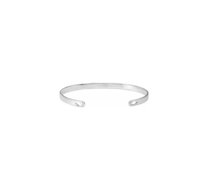 This sterling silver cuff bracelet is chic, modern, stylish, yet subtle. Show your class in style. A design that exudes confident persona. Free engraving. A perfect gift for anniversary, graduating senior, birthday gift, or a bridal gift. 