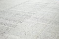 Subtle Herringbone Handwoven Flat-Weave Rug in Grey Color