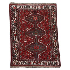 Subtiler orientalischer Vintage-Teppich mit roten und grauen Farben 186x119cm