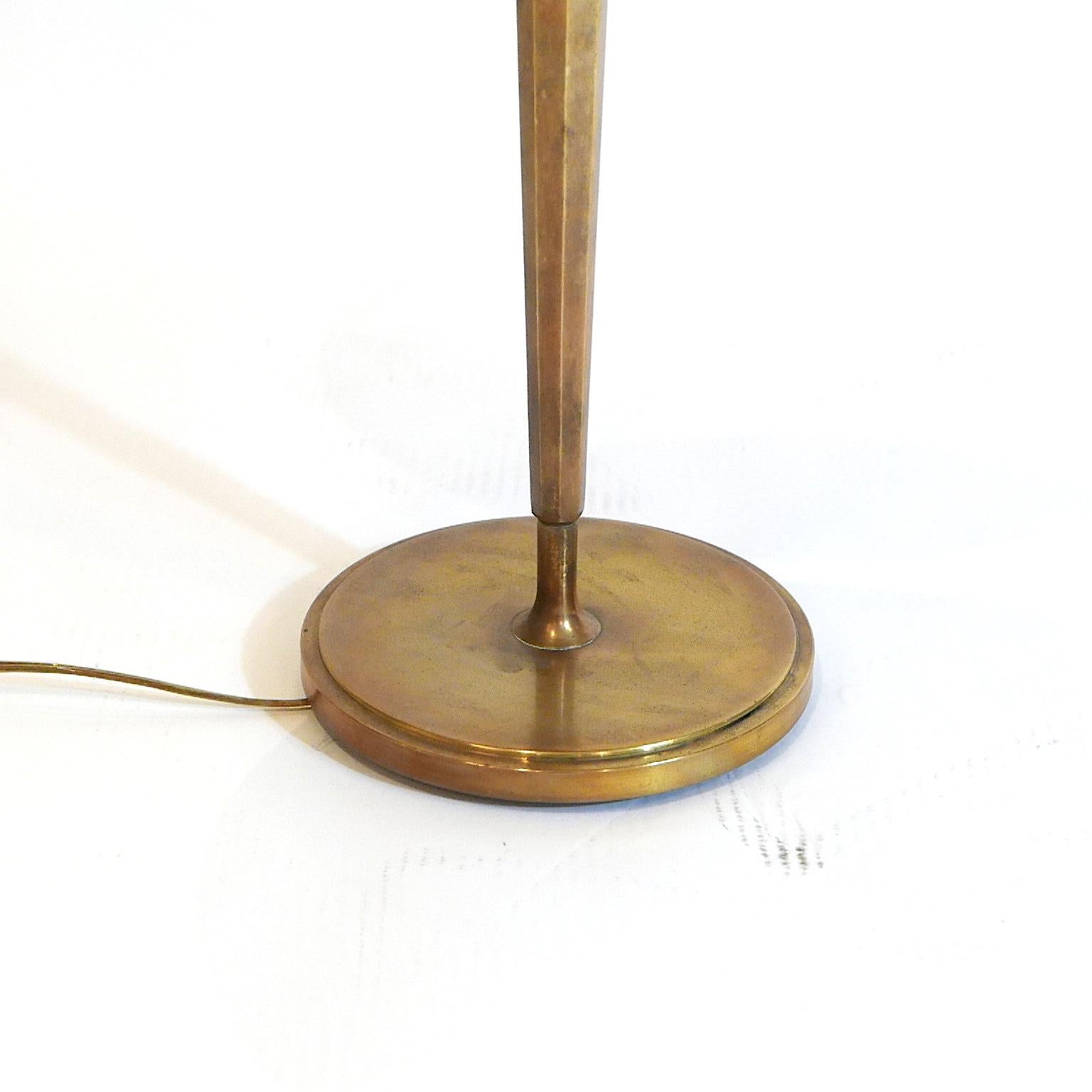Suburb Quality Scandinavian Brass Table/Desk lamp by Bohlmark after Paavo Tynell In Good Condition In Hudson, NY