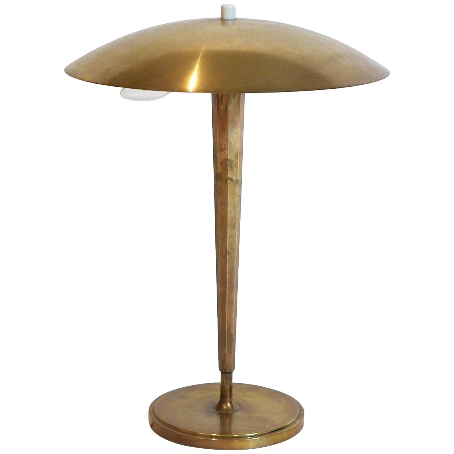 Suburb Quality Scandinavian Brass Table/Desk lamp by Bohlmark after Paavo Tynell