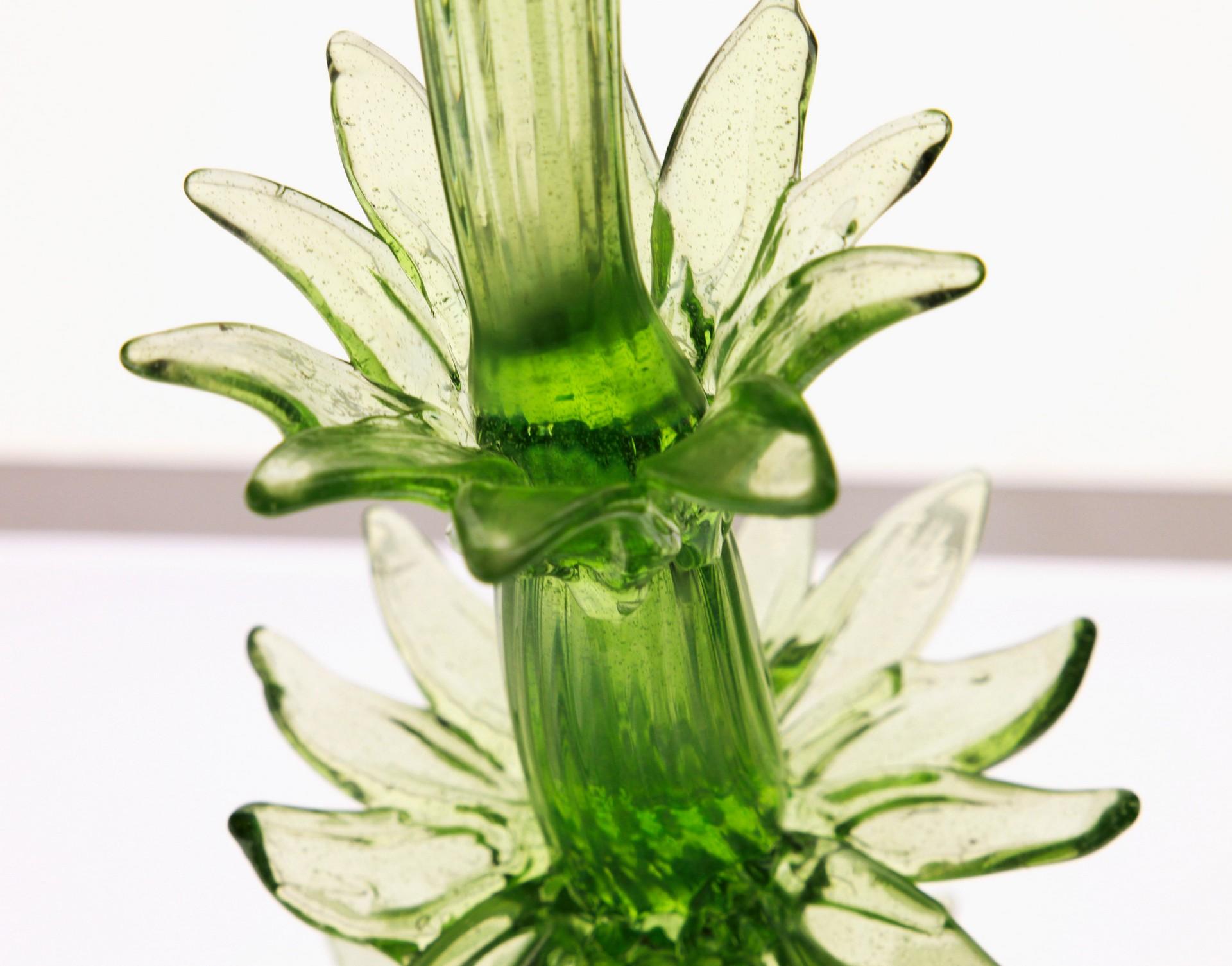 Succulent Cactus, Green Murano Puligoso Glass in the Style of Martinuzzi Zecchin 7