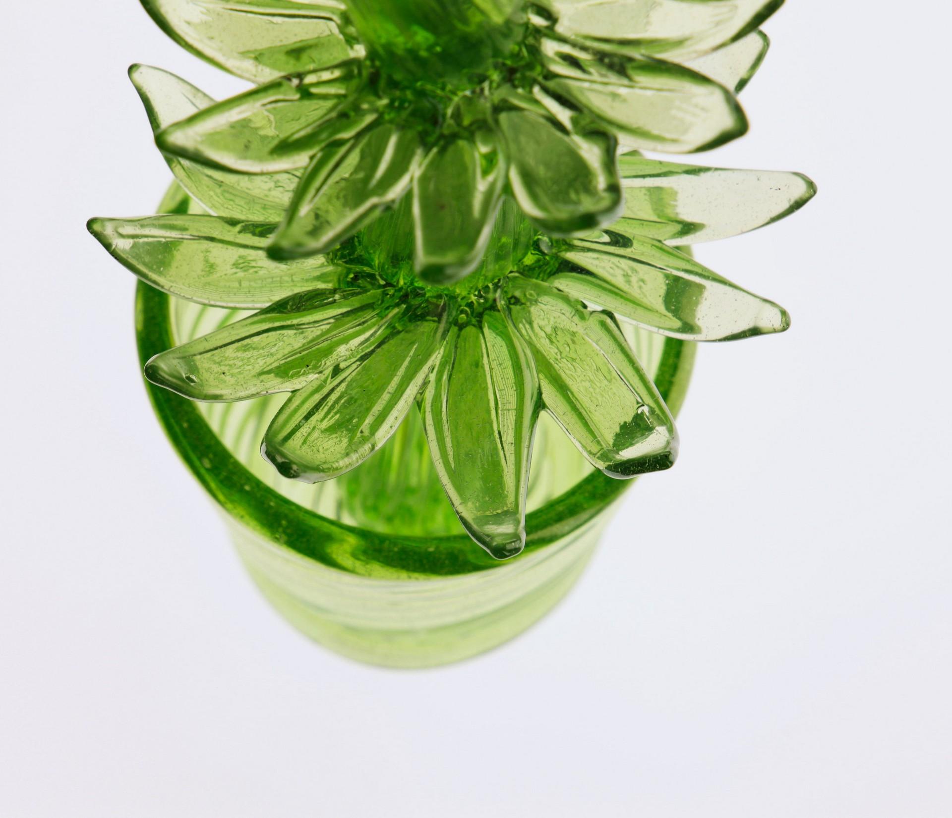 Succulent Cactus, Green Murano Puligoso Glass in the Style of Martinuzzi Zecchin 9